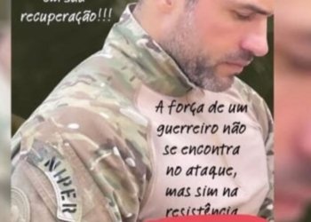 Policial baleado em Valéria perde visão de um olho e amigos realizam vaquinha