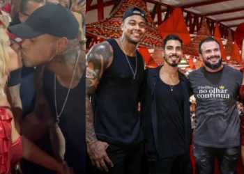 Léo Santana surpreende Lore Improta em ensaio de Carnaval