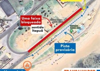 Trânsito será parcialmente bloqueado em trecho da Av. Octávio Mangabeira