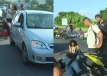 Acidente na BR-324 deixa três pessoas feridas e trânsito lento