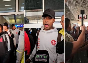Flamengo é recebido no Rio com protesto de torcedores após derrota na Libertadores