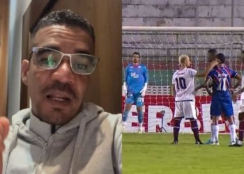 “Foi cabaço”, diz árbitro baiano sobre atleta que deu ‘peteleco’ em jogador do Bahia