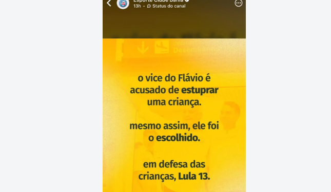Bahia publica mensagem de apoio a Lula em canal oficial e atribui episódio a erro de funcionário