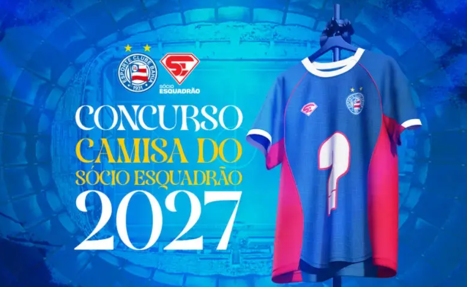 Bahia abre concurso para torcedores criarem camisa de sócio para 2027